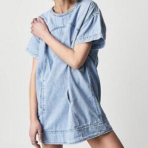 Free People Arland Mini Dress - XS - Bayshore Wash
